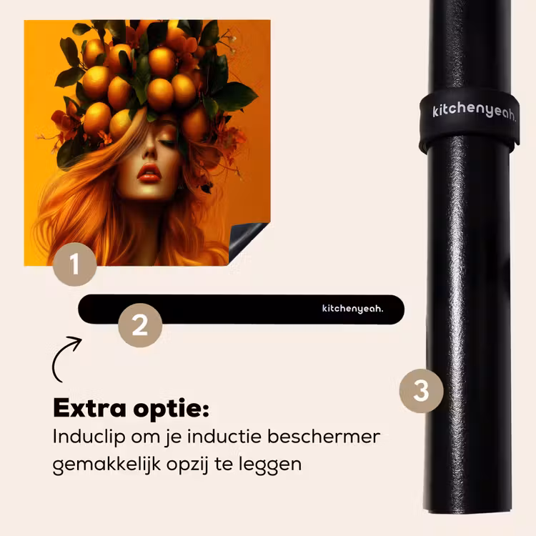Inductie beschermer - Vrouw - Citroenen - Bloesem - Geel — 8