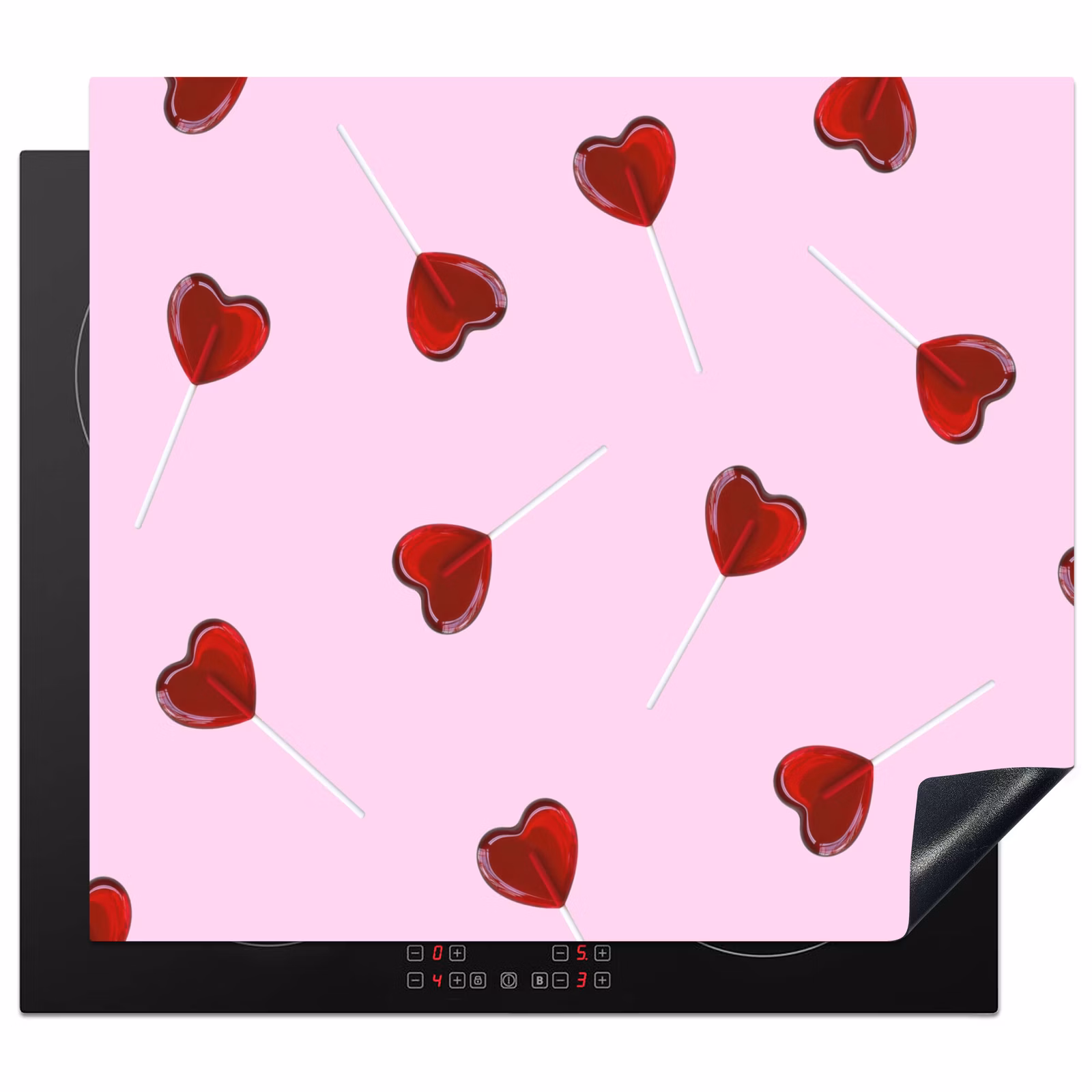 Inductie beschermer - Roze - Hart - Lolly - Snoep — 1