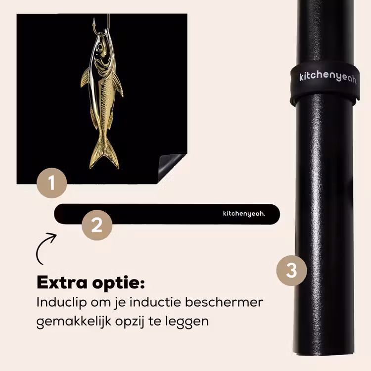 Inductie beschermer - Goud - Vis - Haak - Zwart — 8