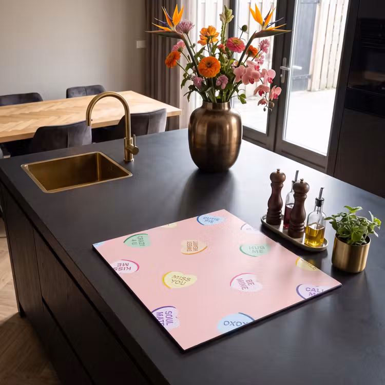 Inductie beschermer - Hart - Snoep - Pastel - Tekst — 2