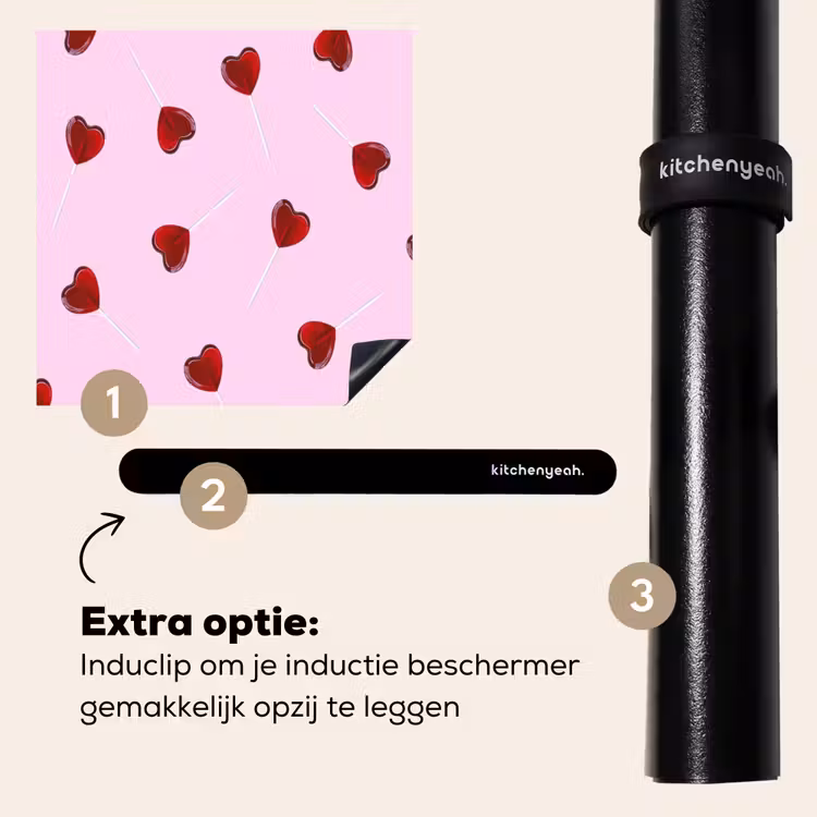 Inductie beschermer - Roze - Hart - Lolly - Snoep — 8