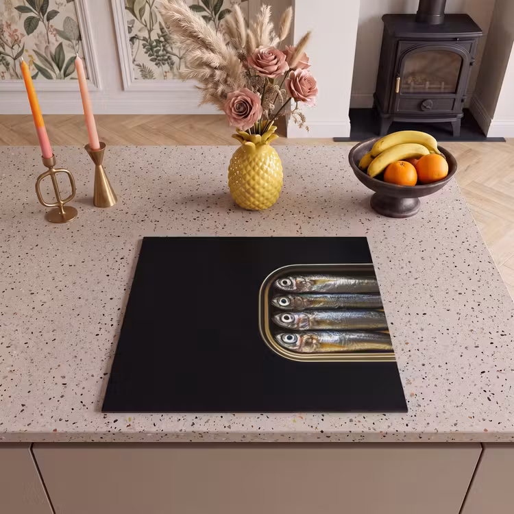 Inductie beschermer - Sardines - Blik - Zwart - Vissen — 3