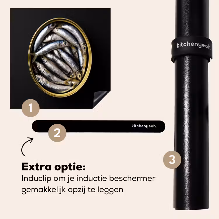 Inductie beschermer - Sardines - Vissen - Rond - Zwart — 8