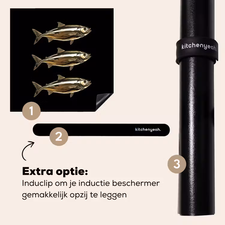 Inductie beschermer - Vissen - Goud - Zwart — 8
