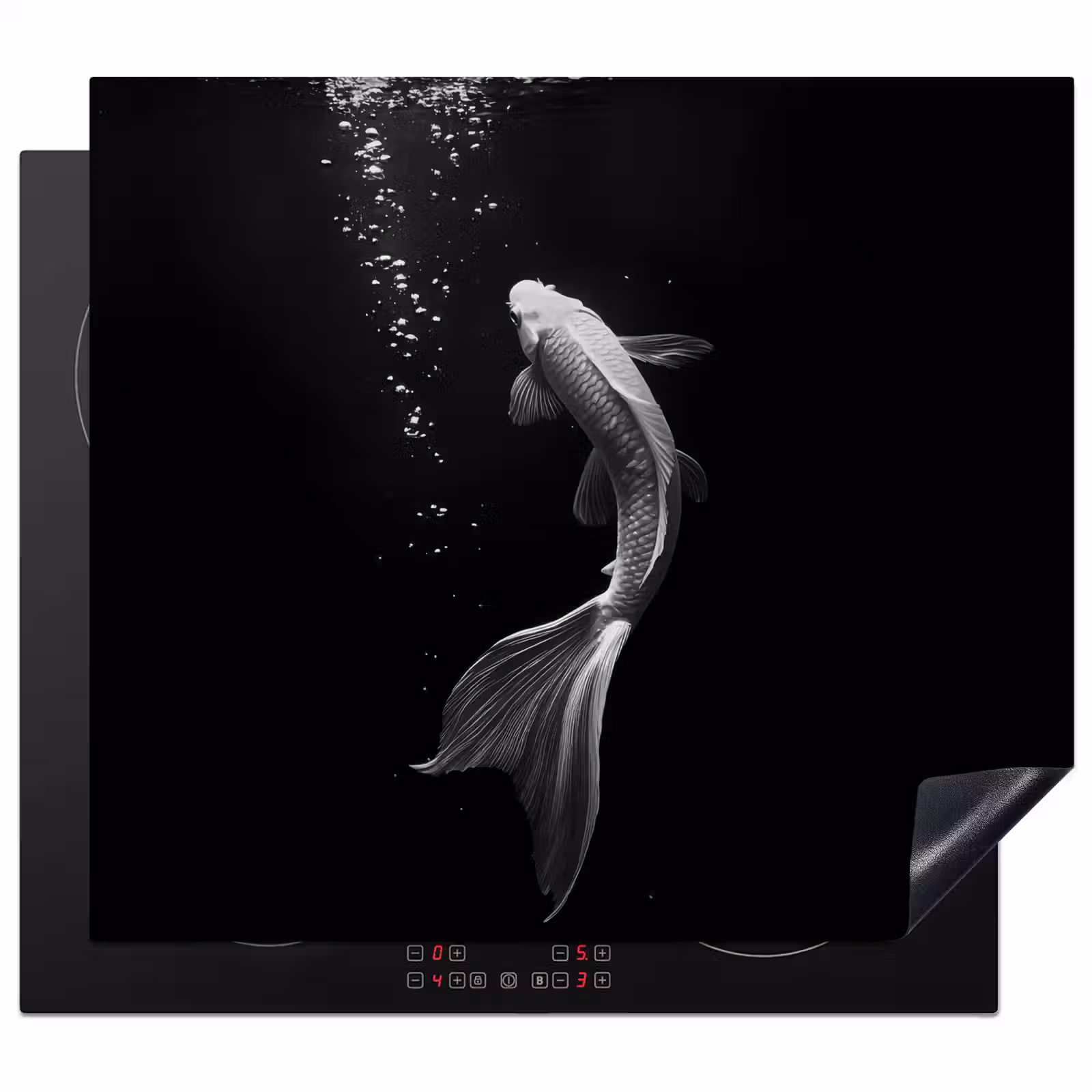 Inductie beschermer - Koi - Vis - Wit - Zwart — 1