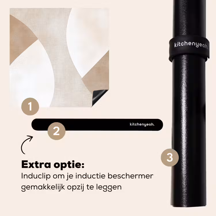 Inductie beschermer - Bruin - Japandi - Abstract — 8