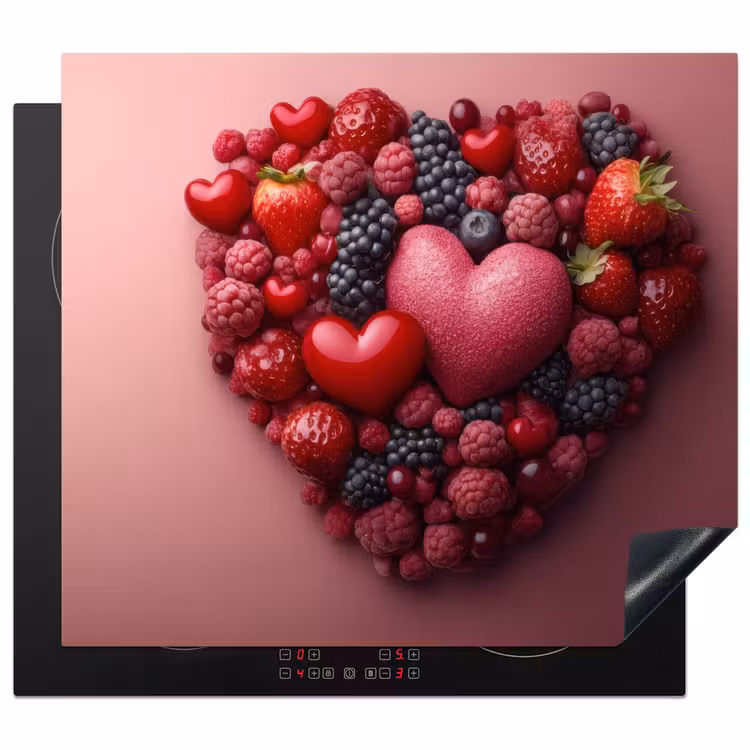 Inductie beschermer - Fruit - Hartjes - Aardbeien - Frambozen - Bosbessen — 1