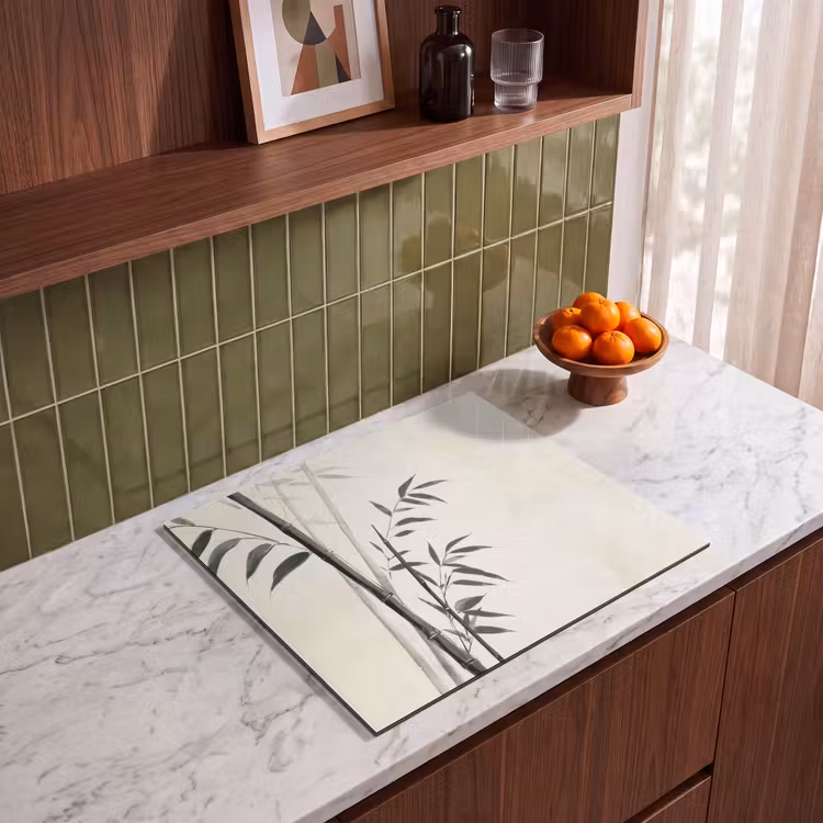 Inductie beschermer - Japandi - Bamboe - Beige — 4