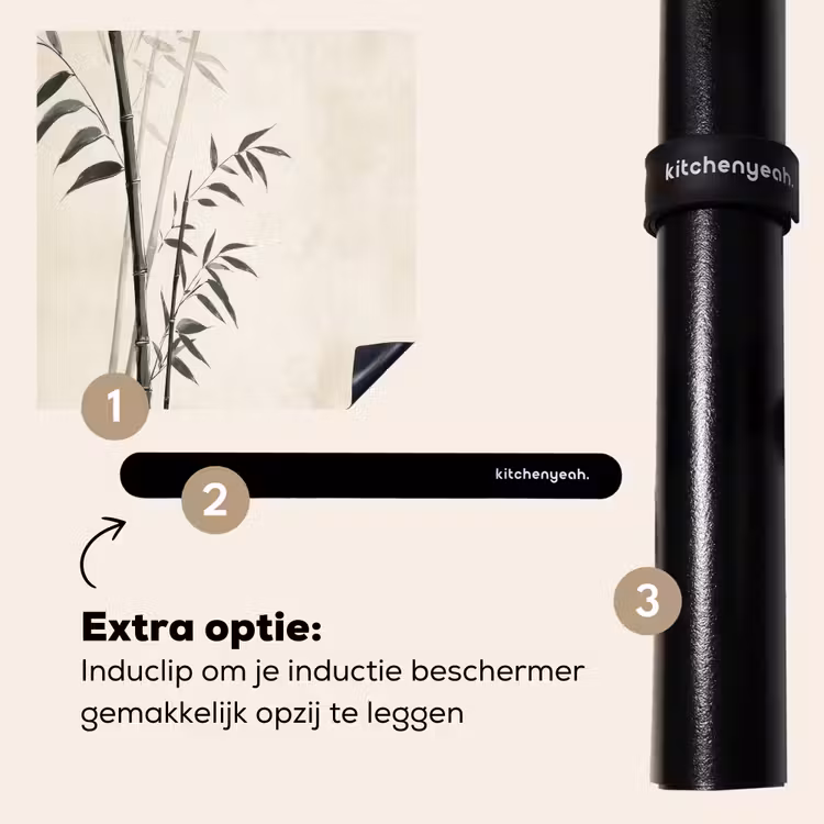 Inductie beschermer - Japandi - Bamboe - Beige — 8