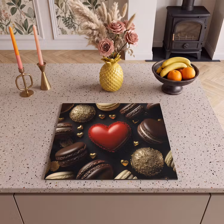 Inductie beschermer - Macarons - Rood - Hart — 3