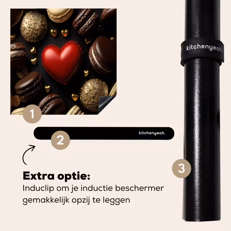 Inductie beschermer - Macarons - Rood - Hart — 8