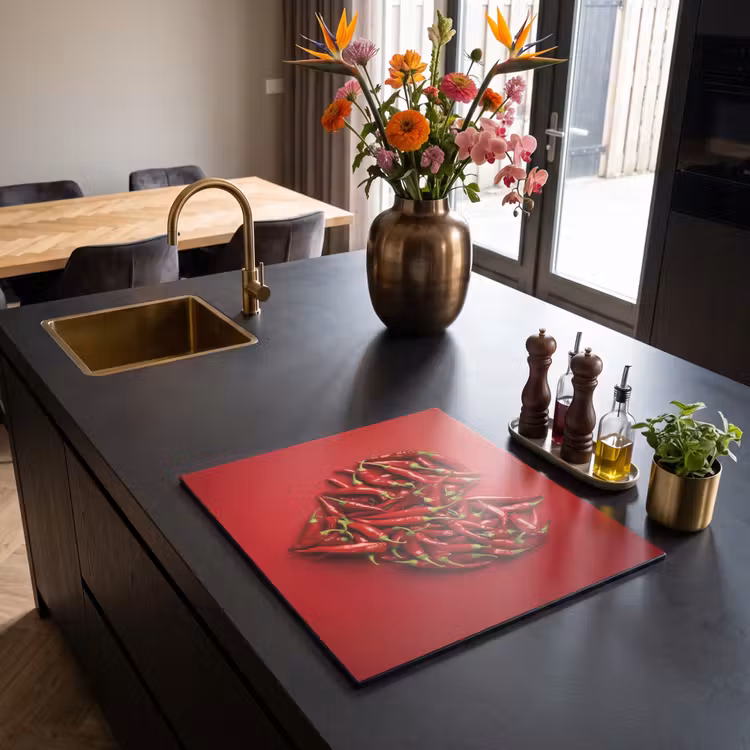 Inductie beschermer - Pepers - Rood - Hart — 2
