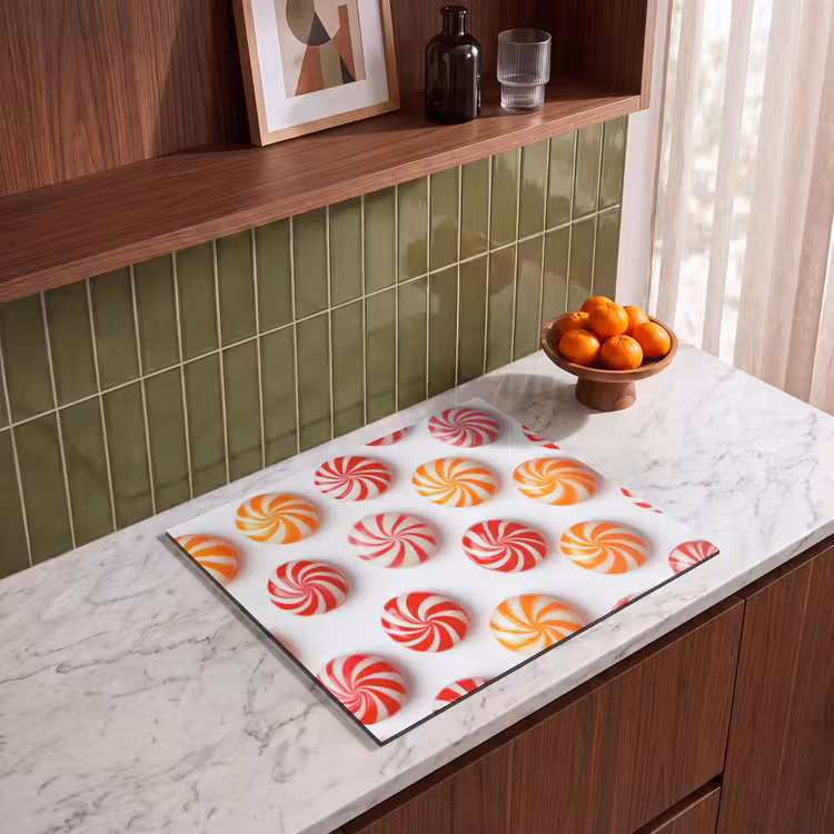 Inductie beschermer - Snoep - Patroon - Rood - Oranje — 4