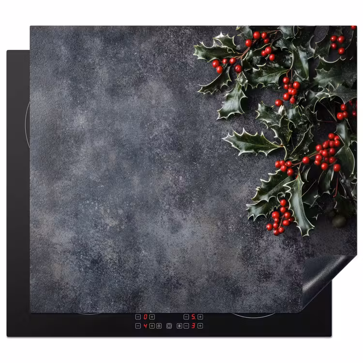 Inductie beschermer - Christmas - Takken - Winter - Rood — 1