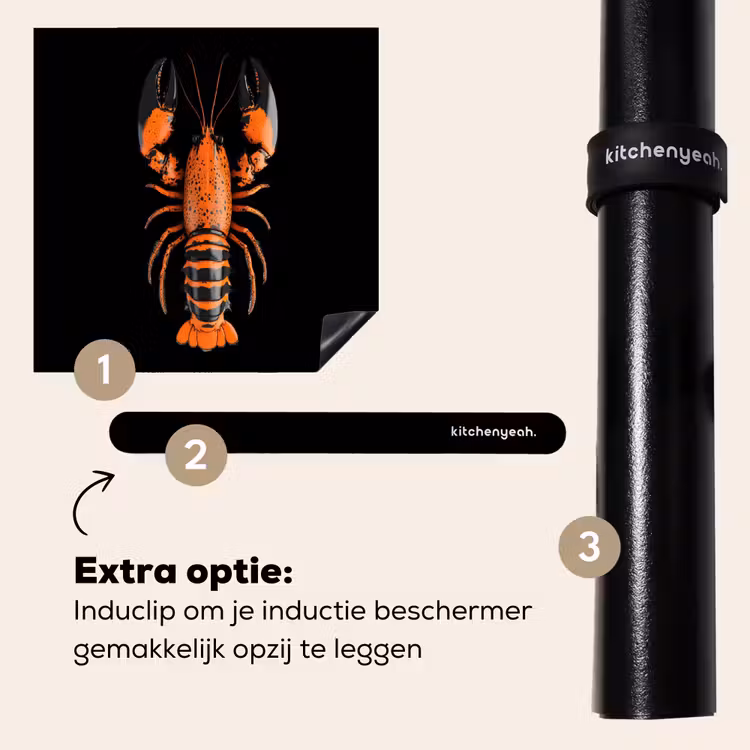 Inductie beschermer - Kreeft - Oranje - Zwart - Modern — 8