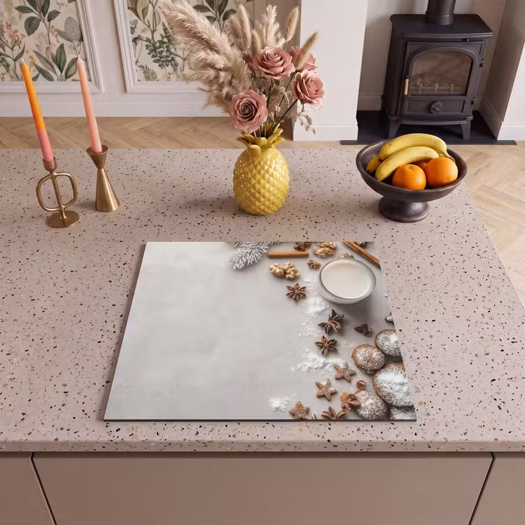 Inductie beschermer - Kruiden - Winter - Melk - Beton — 3