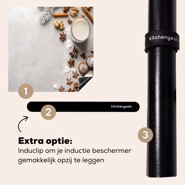 Inductie beschermer - Kruiden - Winter - Melk - Beton — 8