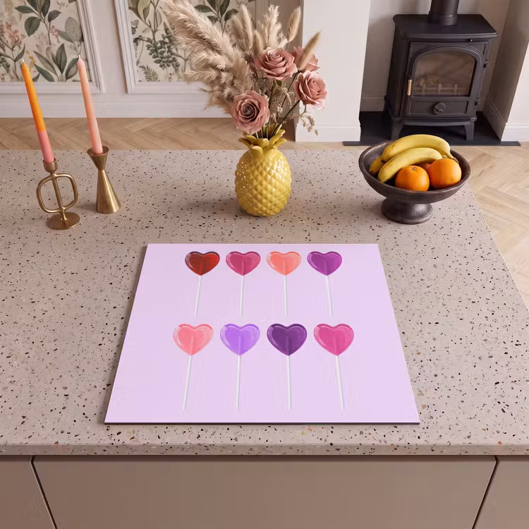 Inductie beschermer - Lolly - Hart - Roze - Snoep — 3