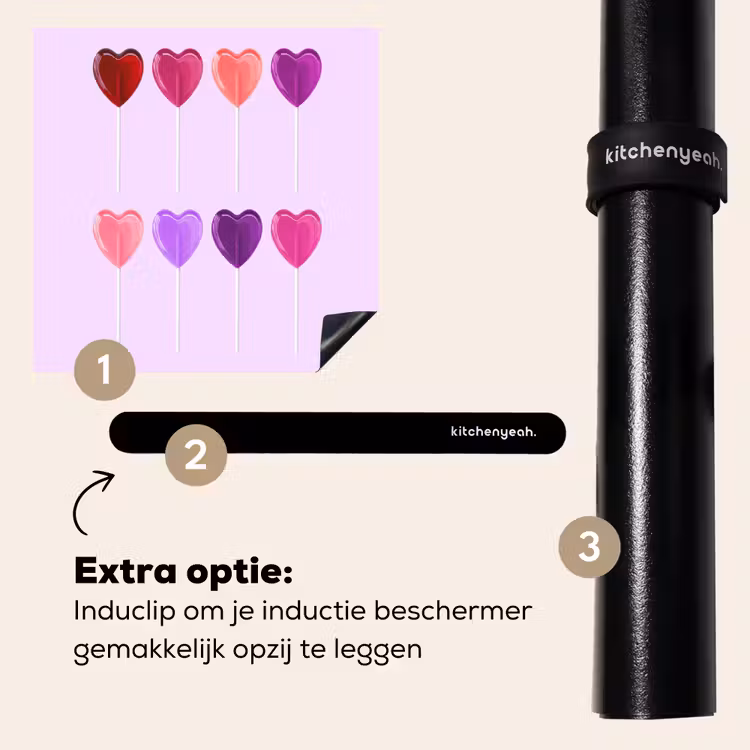Inductie beschermer - Lolly - Hart - Roze - Snoep — 8