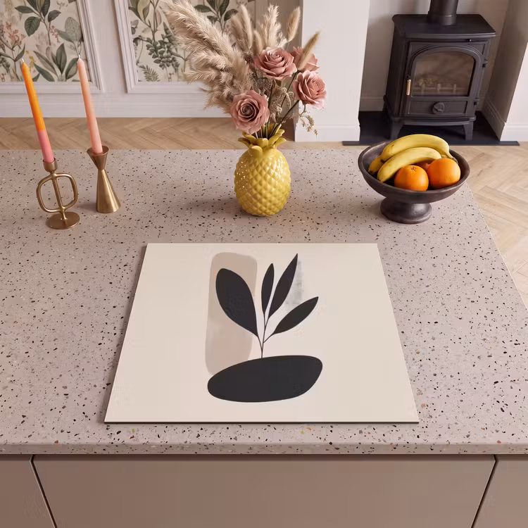 Inductie beschermer - Plant - Beige - Japandi — 3