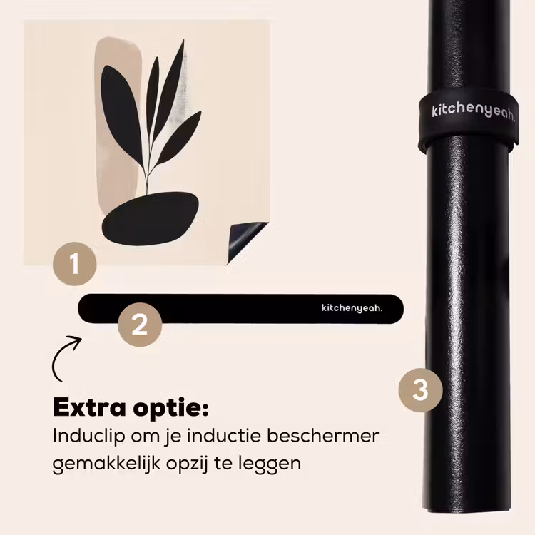 Inductie beschermer - Plant - Beige - Japandi — 8