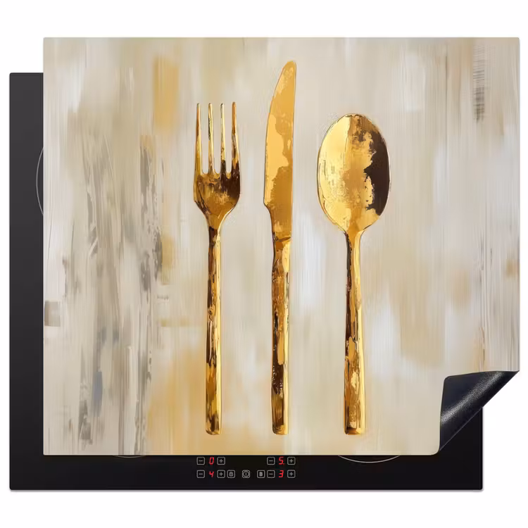 Inductie beschermer - Verf - Goud - Bestek — 1