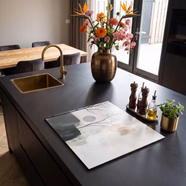Inductie beschermer - Wabi sabi - Beige - Plant — 2
