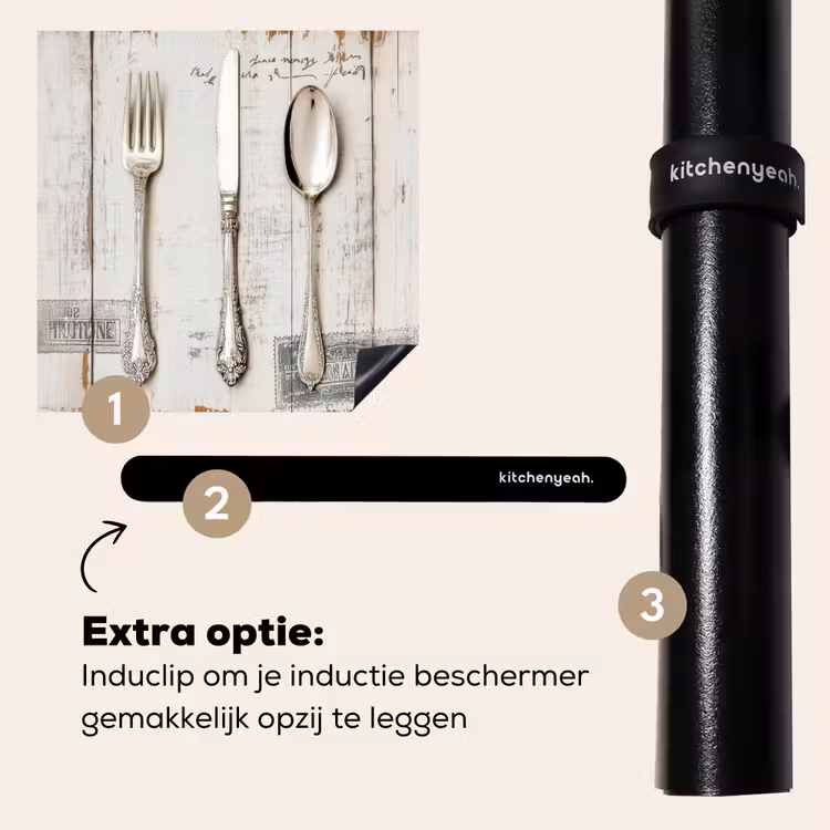 Inductie beschermer - Zilver - Bestek - Hout — 8