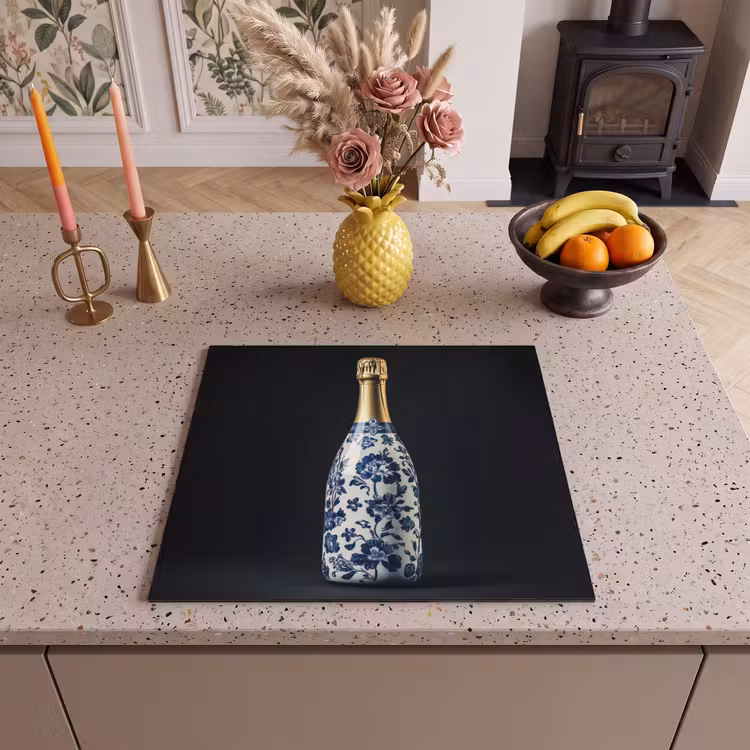 Inductie beschermer - Champagne - Bloemen - Goud - Chique — 3