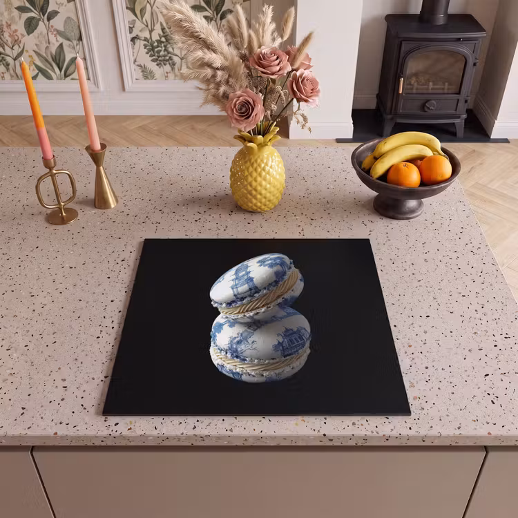 Inductie beschermer - Eten - Macarons - Delfts blauw - Koekjes — 3