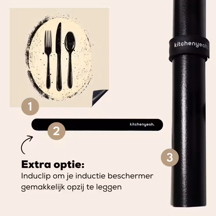 Inductie beschermer - Zwart - Bestek - Rondje — 8