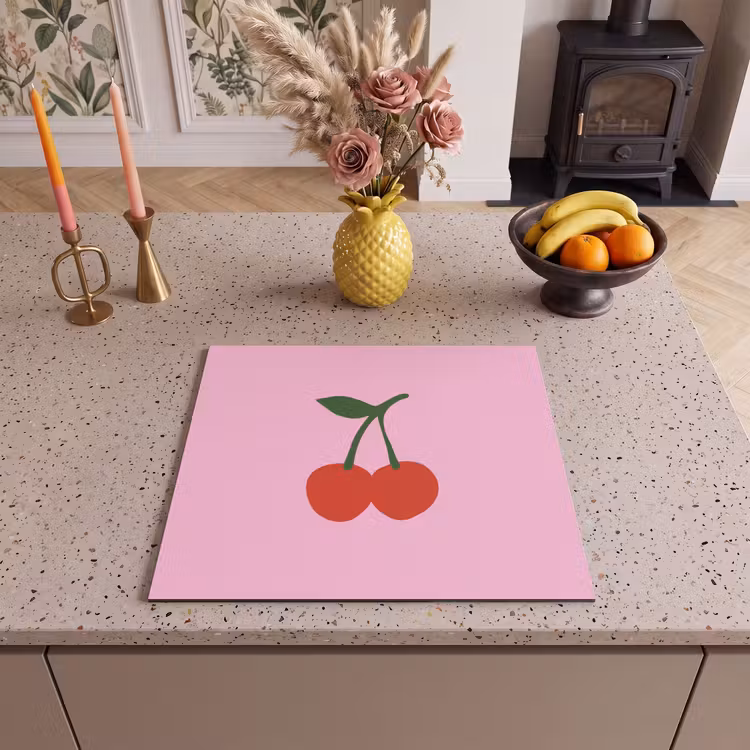 Inductie beschermer - Kersen - Roze - Illustratie — 3