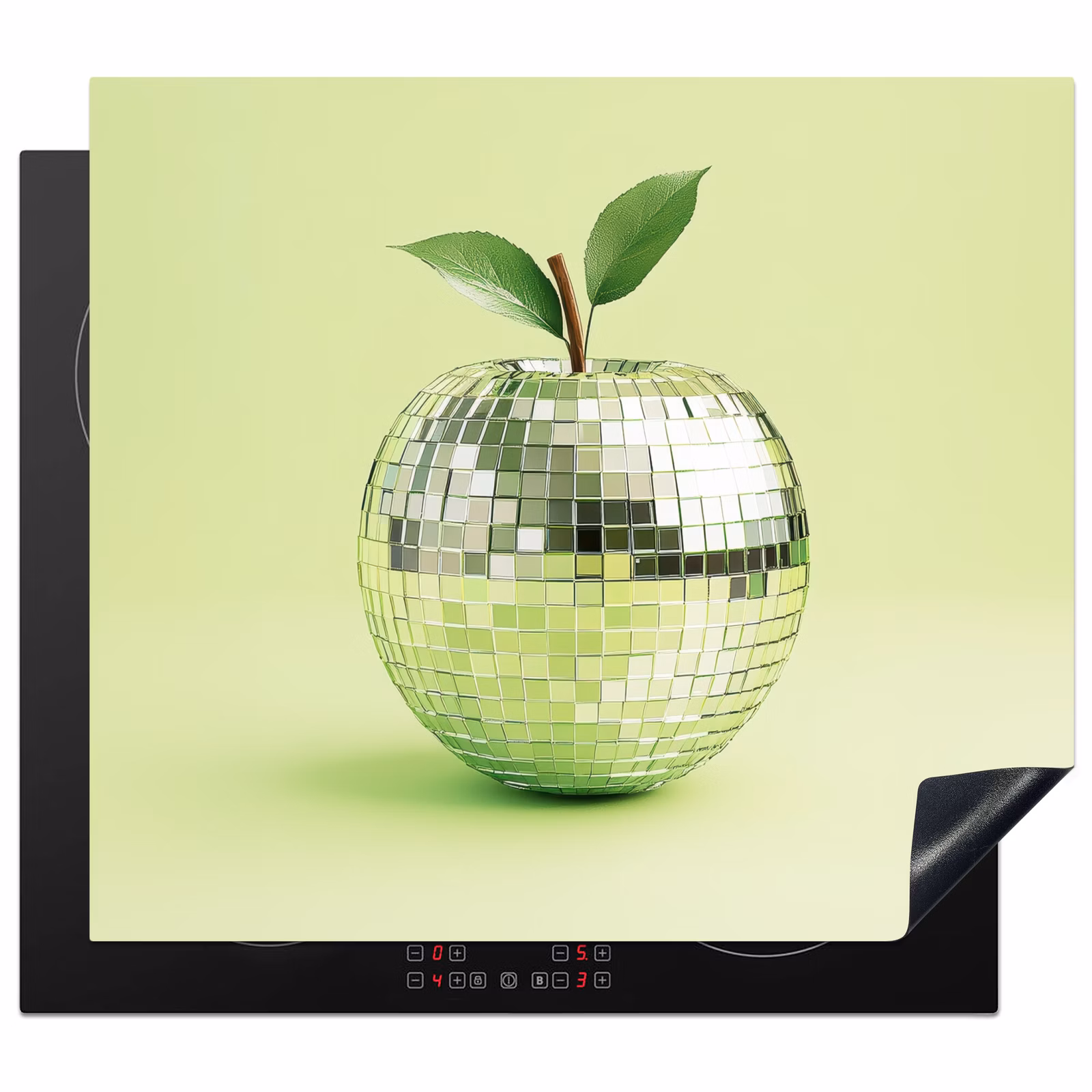 Inductie beschermer - Groen - Disco - Decoratie - Appel — 1
