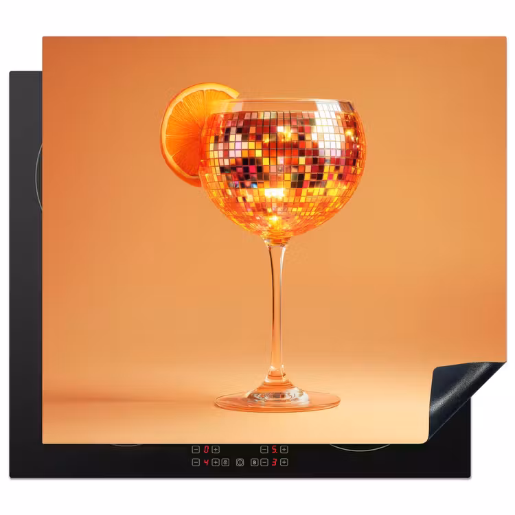 Inductie beschermer - Drank - Oranje - Glitter - Disco — 1