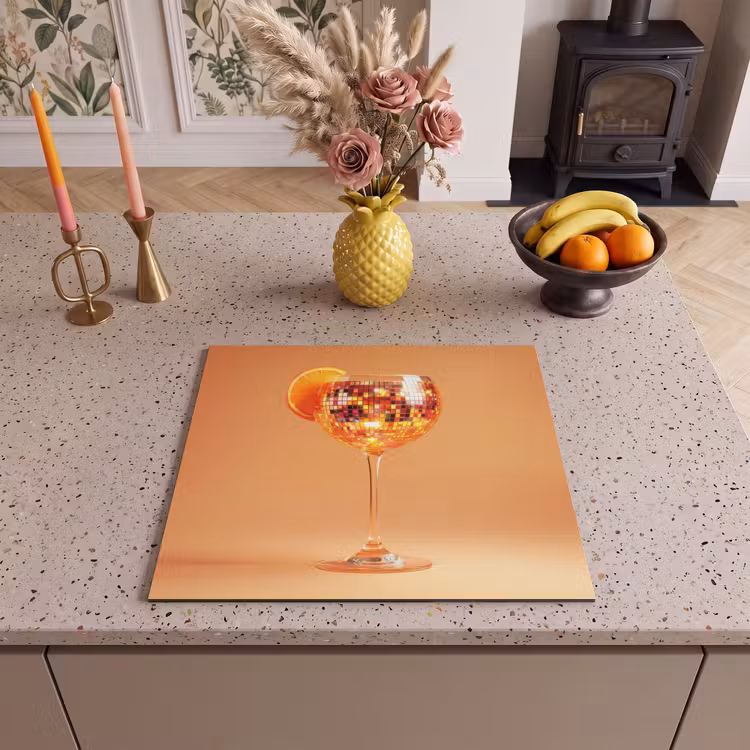 Inductie beschermer - Drank - Oranje - Glitter - Disco — 3