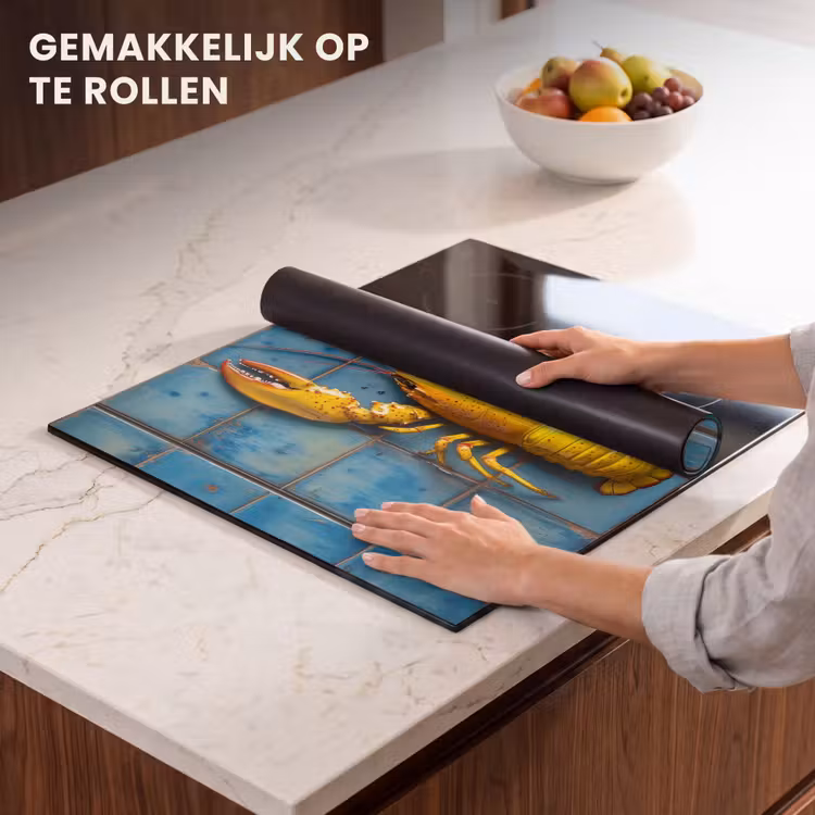 Inductie beschermer - Kreeft - Geel - Blauw - Tegels — 7