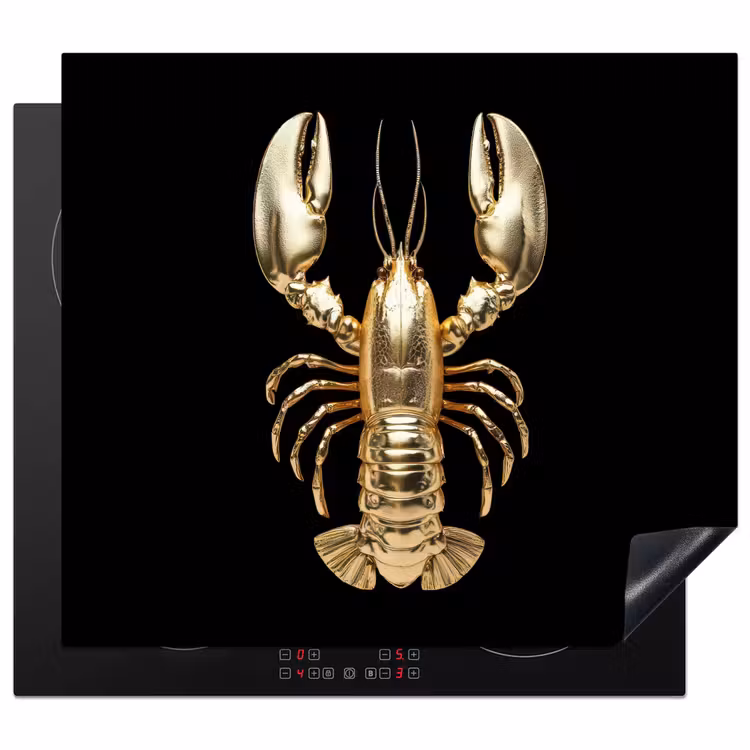 Inductie beschermer - Kreeft - Goud - Textuur - Zwart — 1