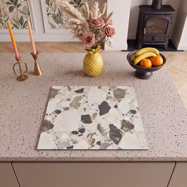 Inductie beschermer - Neutral - Stenen - Decoratie - Terrazzo — 3