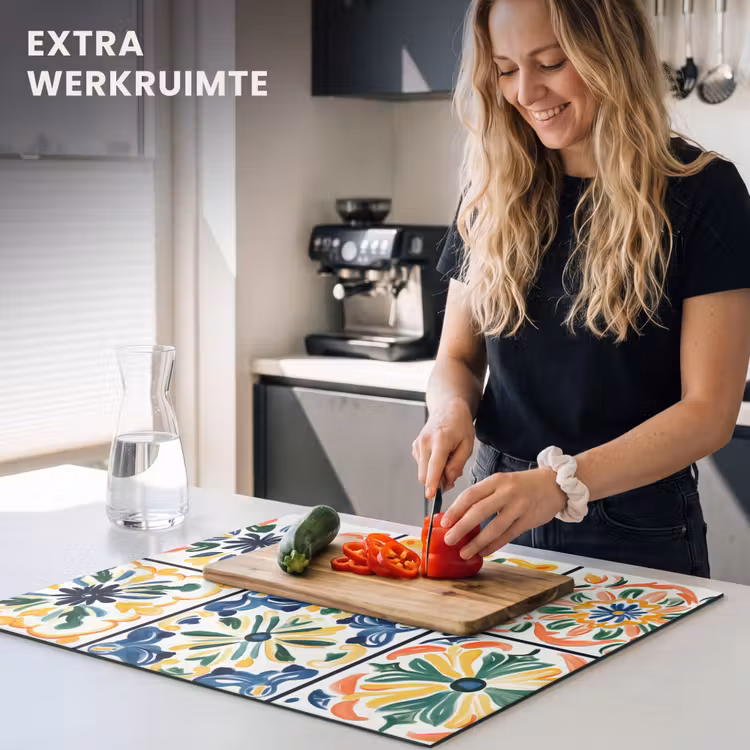 Inductie beschermer - Spaans - Tegels - Keramiek - Bloemen — 5