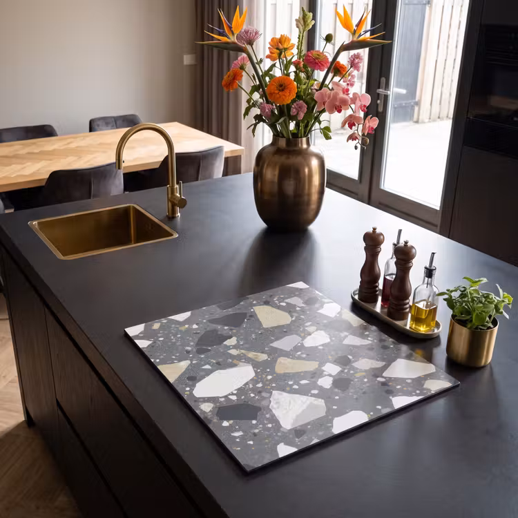 Inductie beschermer - Terrazzo - Decoratie - Interieur - Stenen — 2
