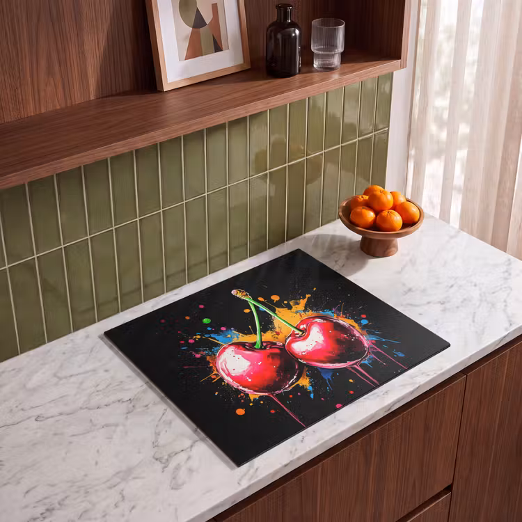 Inductie beschermer - Kersen - Fruit - Graffiti - Verf - Abstract - Modern - Kleurrijk — 4