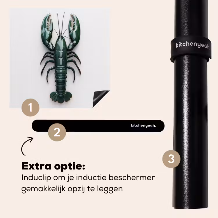Inductie beschermer - Kreeft - Glossier - Groen - Wit — 8