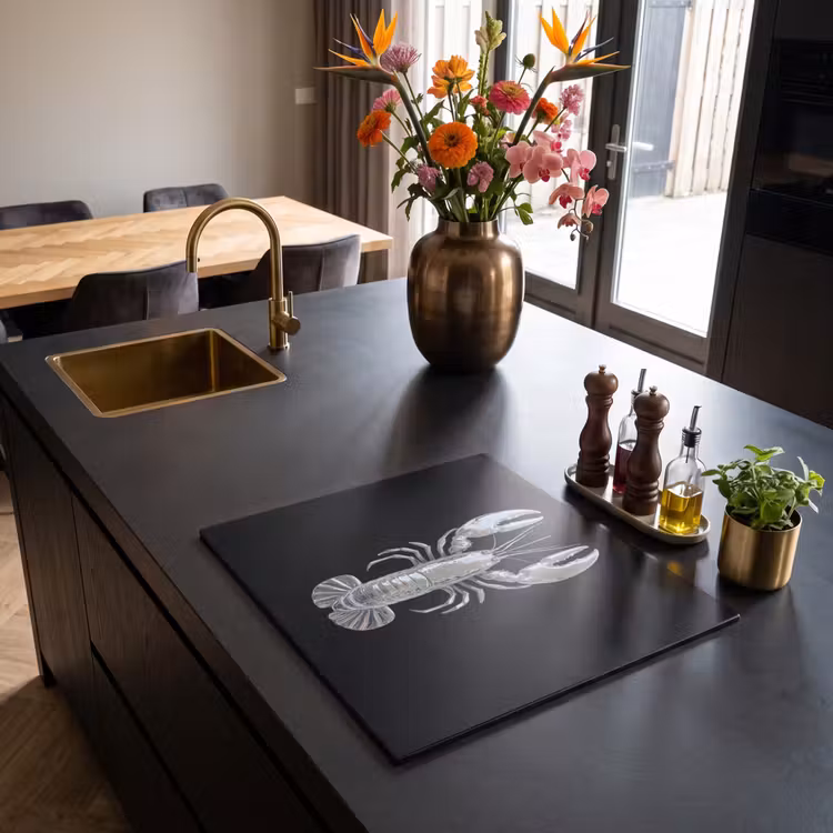 Inductie beschermer - Kreeft - Zilver - Metallic - Luxe — 2
