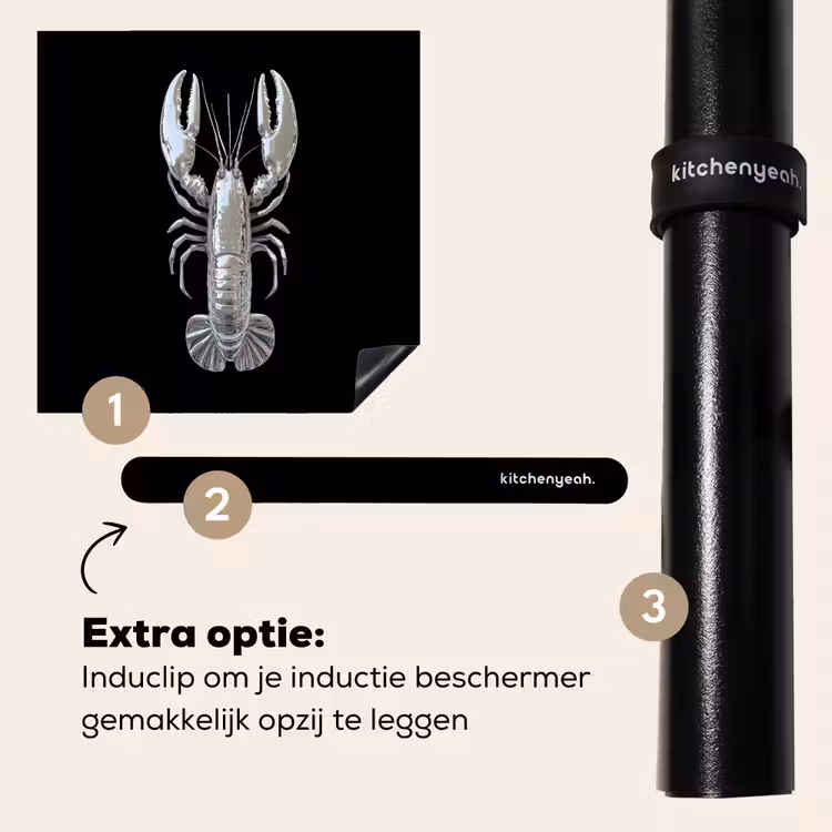 Inductie beschermer - Kreeft - Zilver - Metallic - Luxe — 8