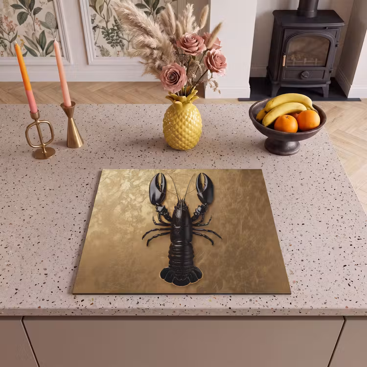 Inductie beschermer - Kreeft - Zwart - Goud - Luxe — 3