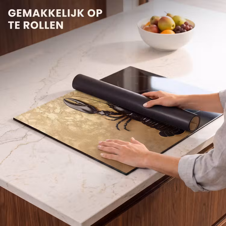 Inductie beschermer - Kreeft - Zwart - Goud - Luxe — 7