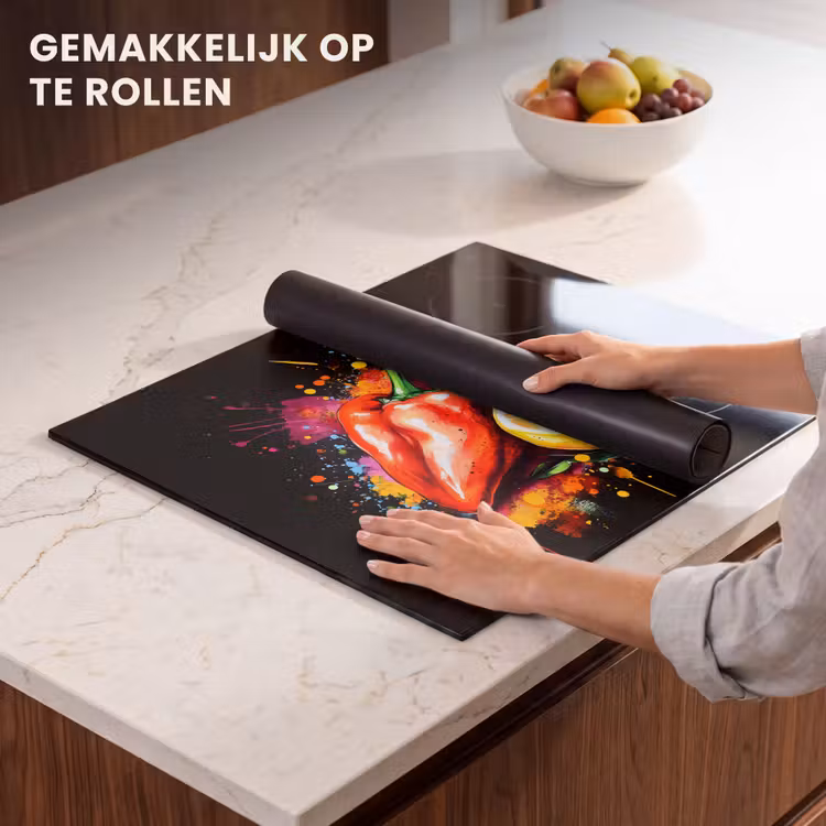 Inductie beschermer - Paprika - Peer - Citroen - Graffiti - Verf - Abstract — 7