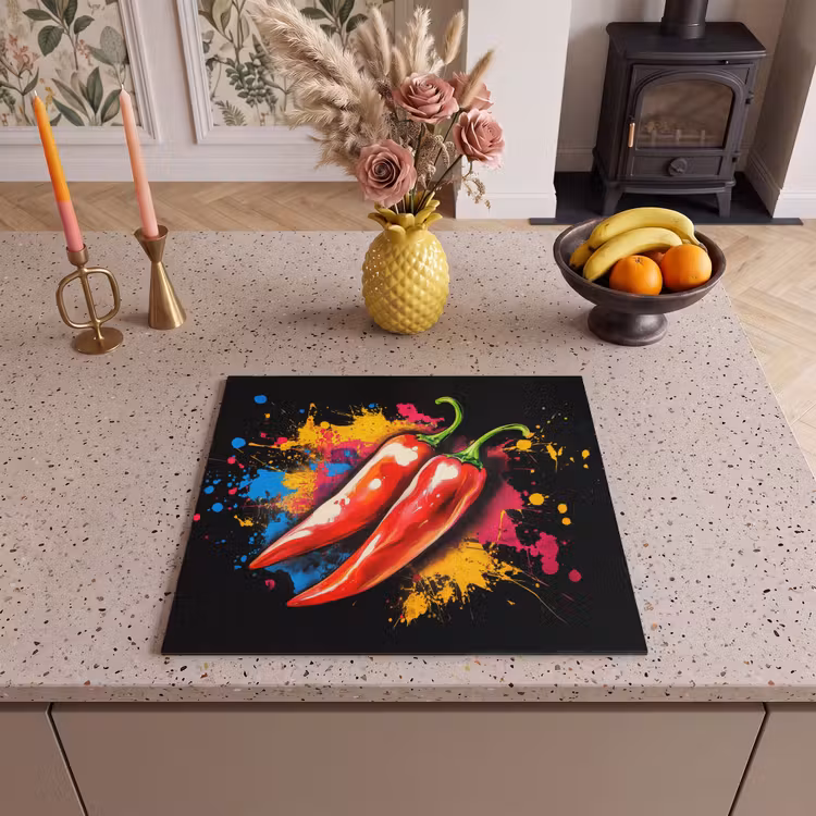 Inductie beschermer - Peper - Graffiti - Verf - Abstract - Modern - Kleurrijk — 3