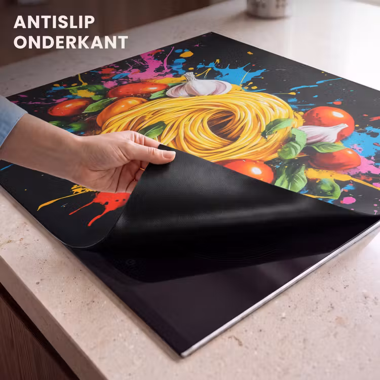 Inductie beschermer - Spaghetti - Graffiti - Verf - Kleurrijk - Eten - Modern — 6