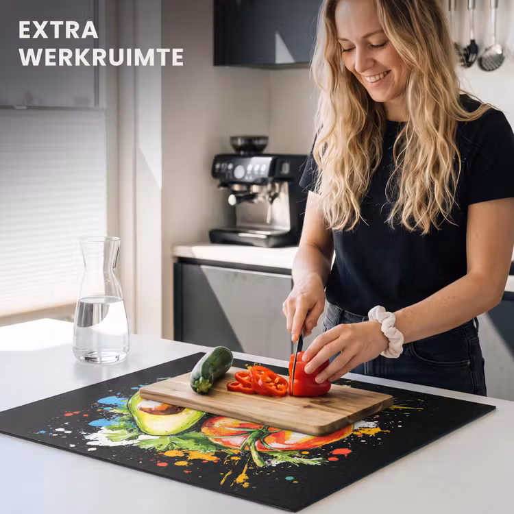Inductie beschermer - Tomaat - Avocado - Peper - Graffiti - Verf - Modern — 5